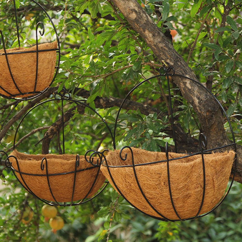 Wicker Rattan Flower Basket Plant Pot Holder Home Wall-