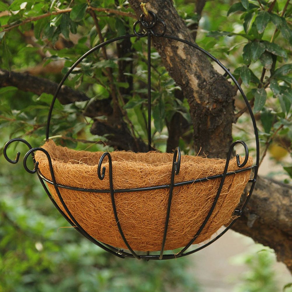 Wicker Rattan Flower Basket Plant Pot Holder Home Wall-