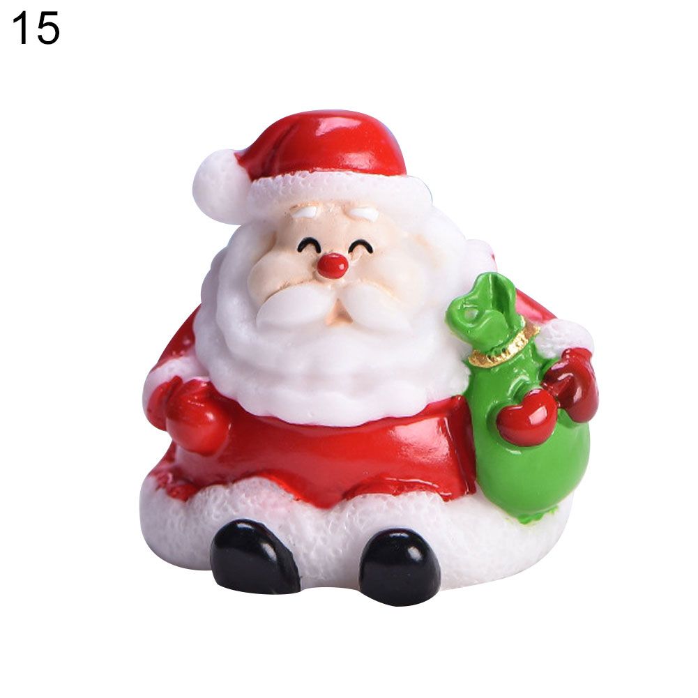 Mini DIY Resin Santa Claus Snowman Mold Micro Landscape-15#