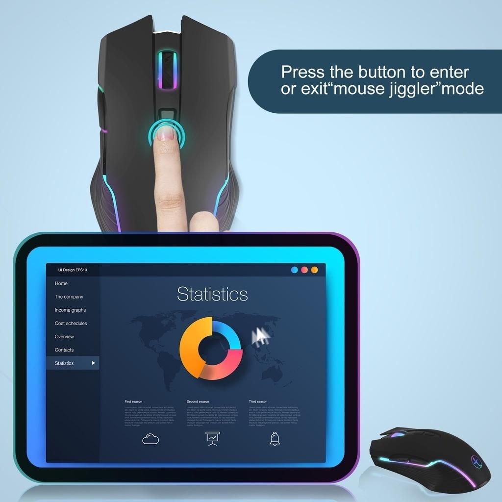 2.4G Wireless Mouse Type-C  for Macbook Laptop Computer Silent Click Mice