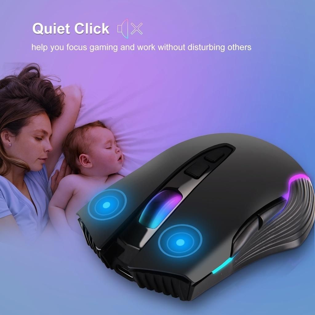 2.4G Wireless Mouse Type-C  for Macbook Laptop Computer Silent Click Mice