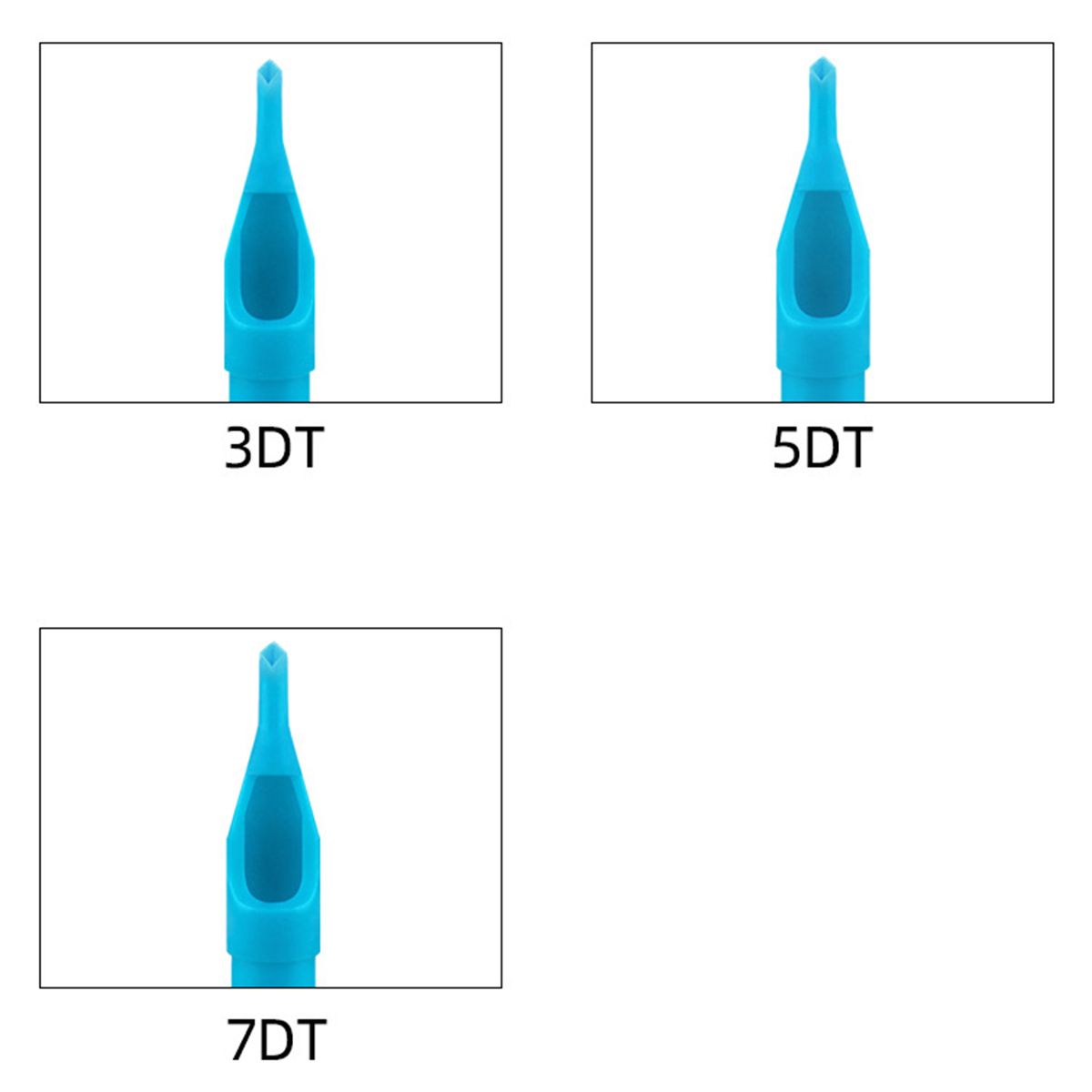 100PCS Plastic Tattoo Nozzle Tips Set RT DT FT Mixed