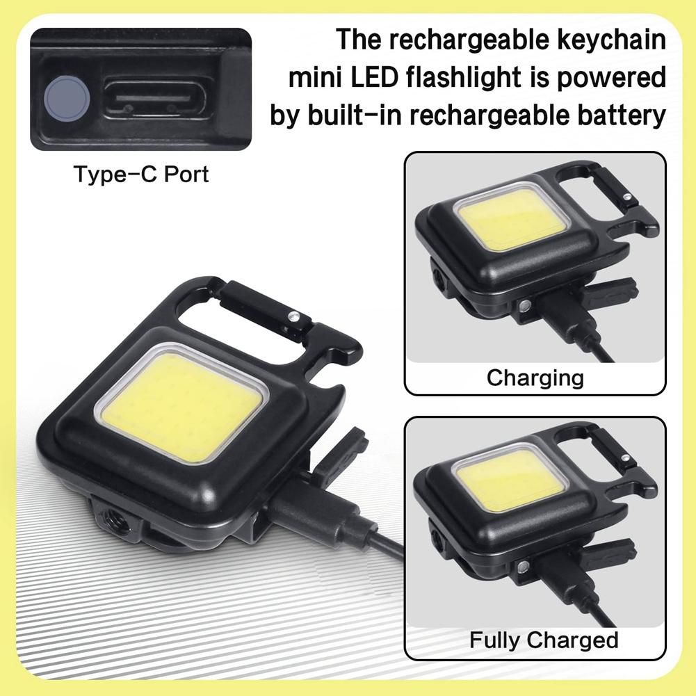 LED Small Flashlight,1000Lumens Bright Rechargeable COB