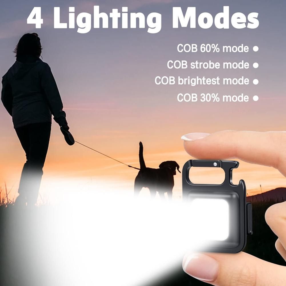 LED Small Flashlight,1000Lumens Bright Rechargeable COB