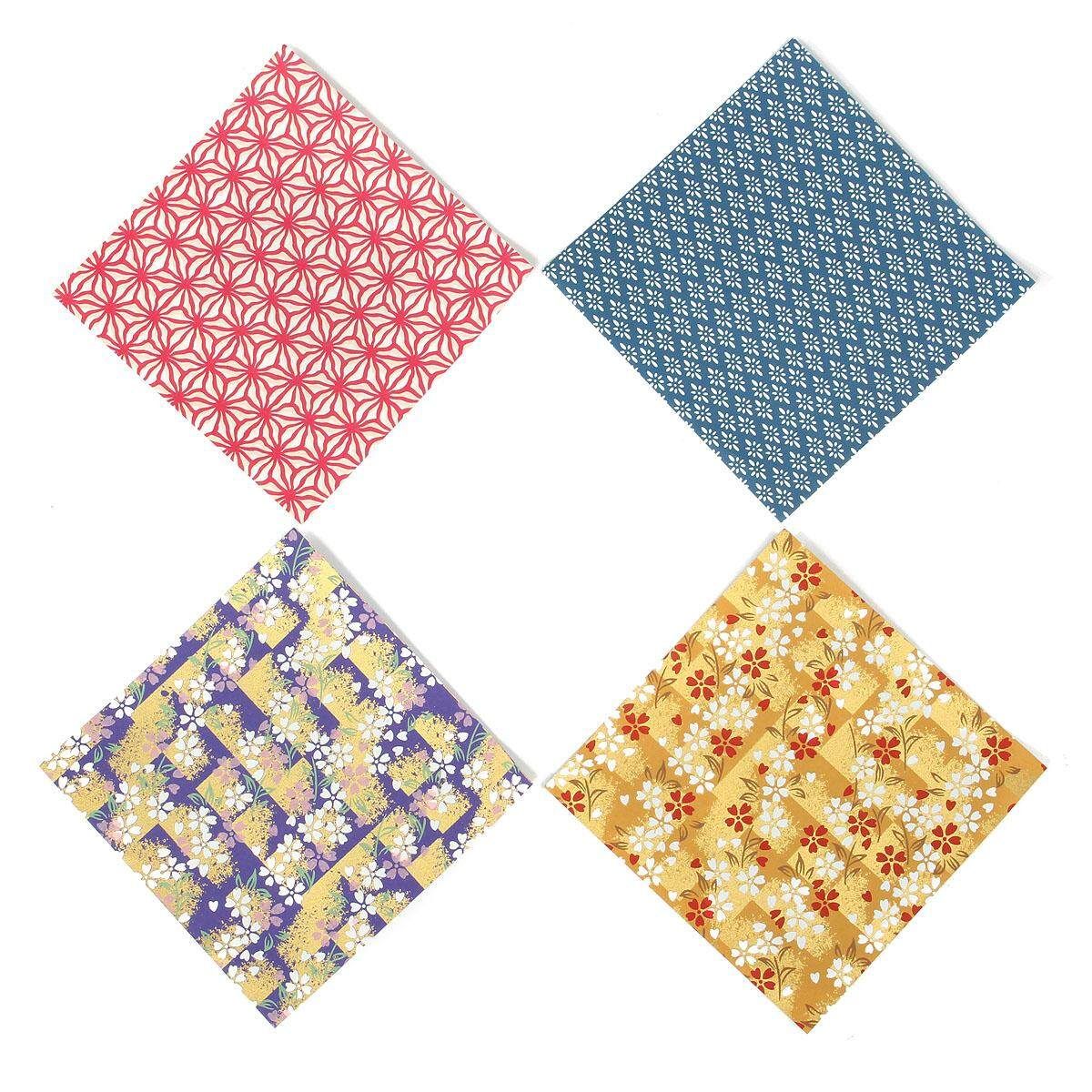 KiWarm100 Sheets 14x14cm Mixed Pattern Japanese Flower Floral Origami Paper Handmade Materials Folded Paper Craft Pattern Random