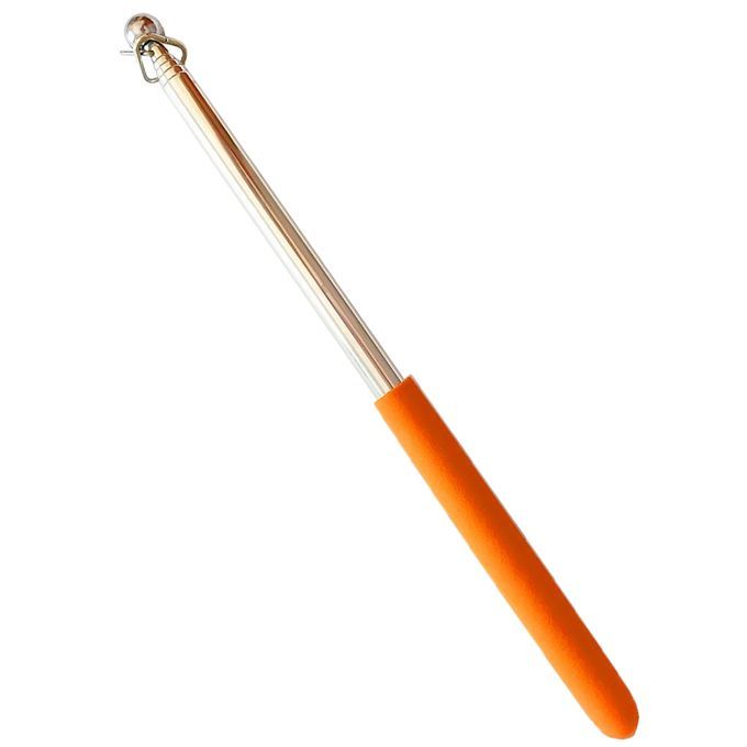 1m Telescopic Stainless Steel Flagpole Banner Flagpole Guide Orange