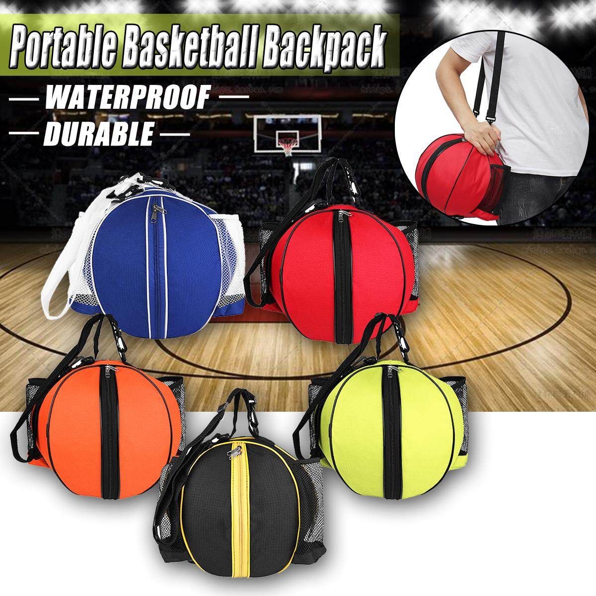 Portable Basketball Backpack Water Bottle Ball Pack Soccer Sports Bags Kids Football Kits Waterproof Volleyball Basketball Bag Orange