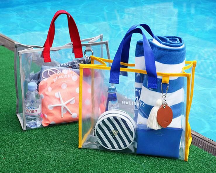 Transparent Pvc Hand Carry Swimming Bag Portable Clothing
