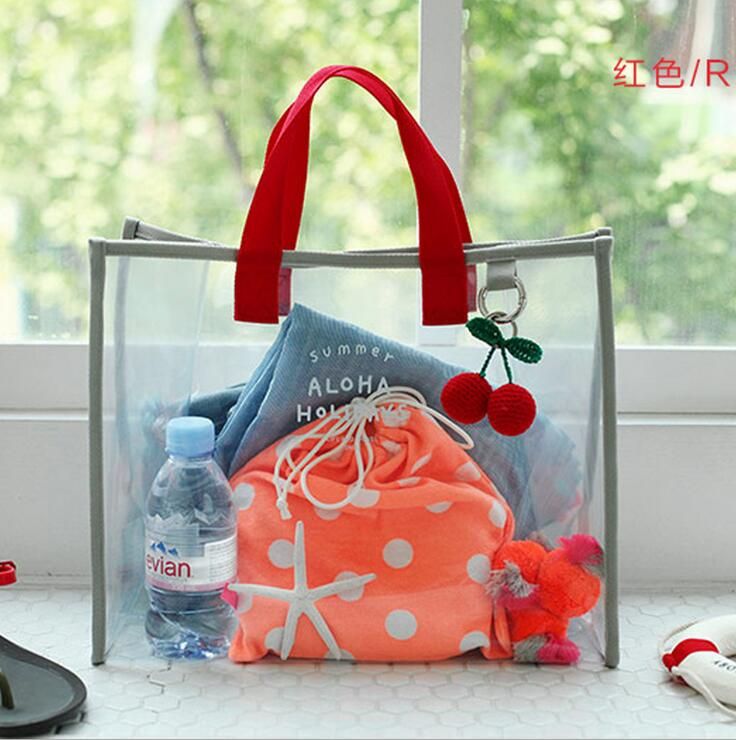 Transparent Pvc Hand Carry Swimming Bag Portable Clothing