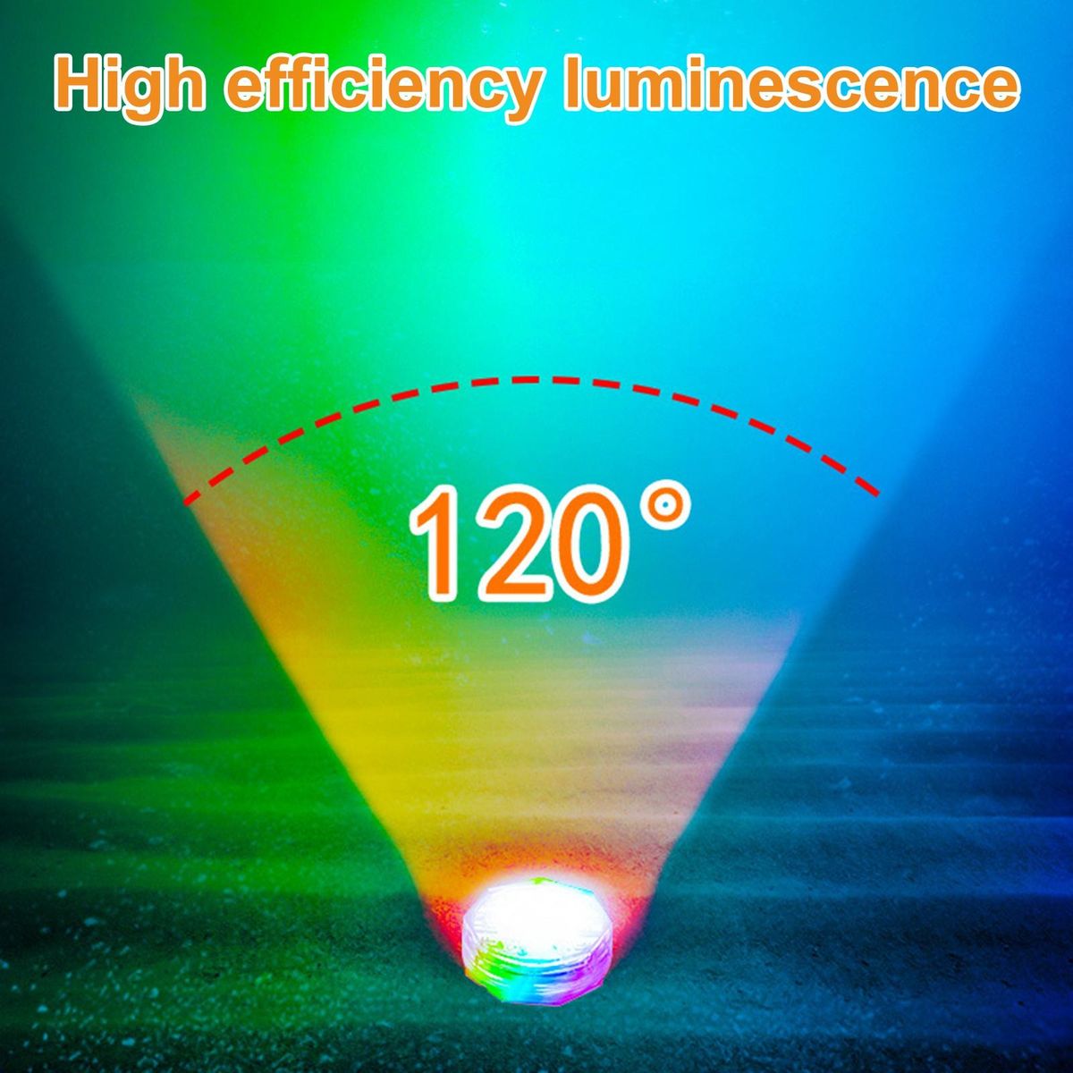 1 Set RGB Submersible Light RGB Color Changing Aquarium Fish Tank LED Lamp White