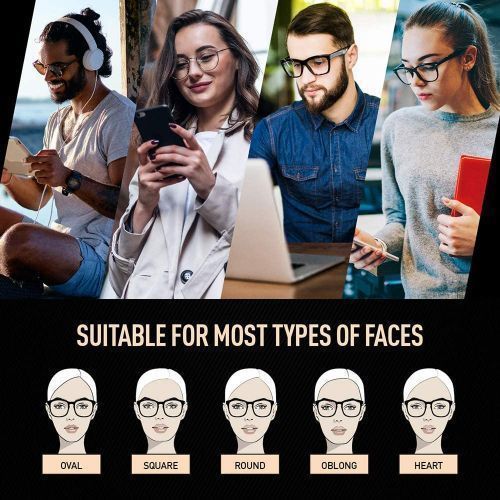 Anti Blue Rays Computer Glasses, Anti Blue Light Glasses - Black