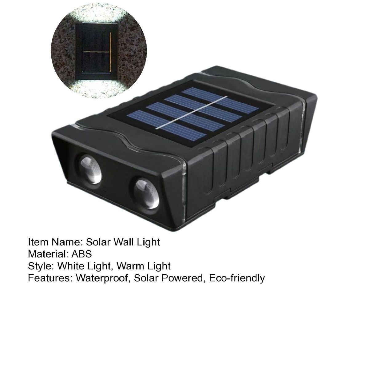 Villa Solar Wall Decor Lights for Outdoor Garden Waterproof Patio Lamp
