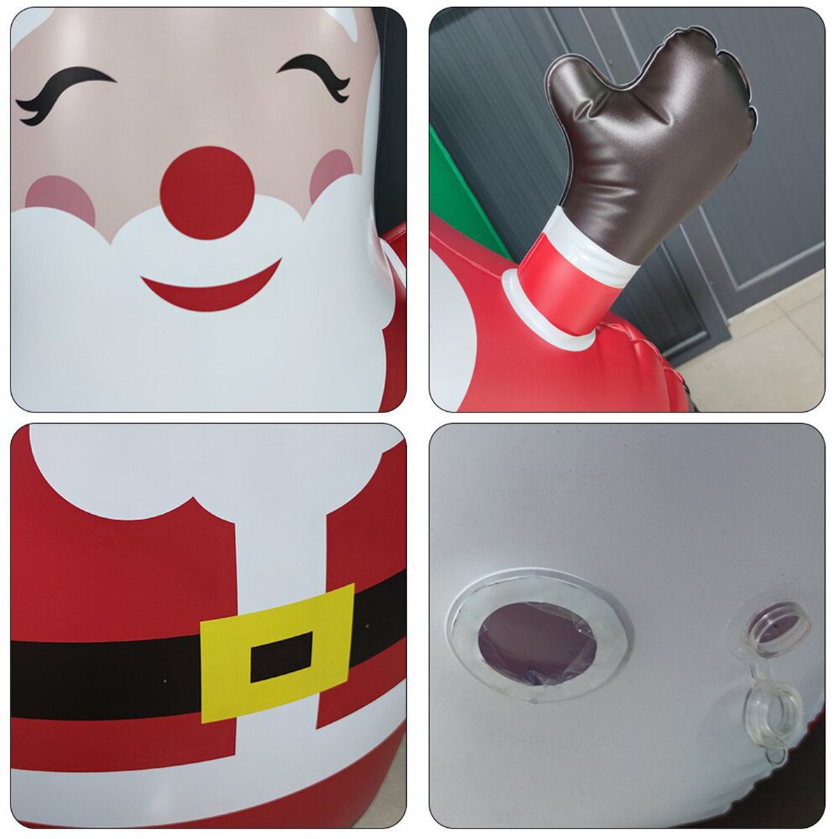 Christmas Inflatable Outdoor Smiley Santa Claus, Yard