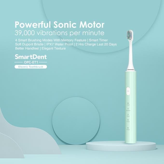 Oraimo OPC-ET1 SmartDent 4 Smart Brushing Modes Soft Dupont Bristle IPX7 Waterproof Sonic Electric Toothbrush