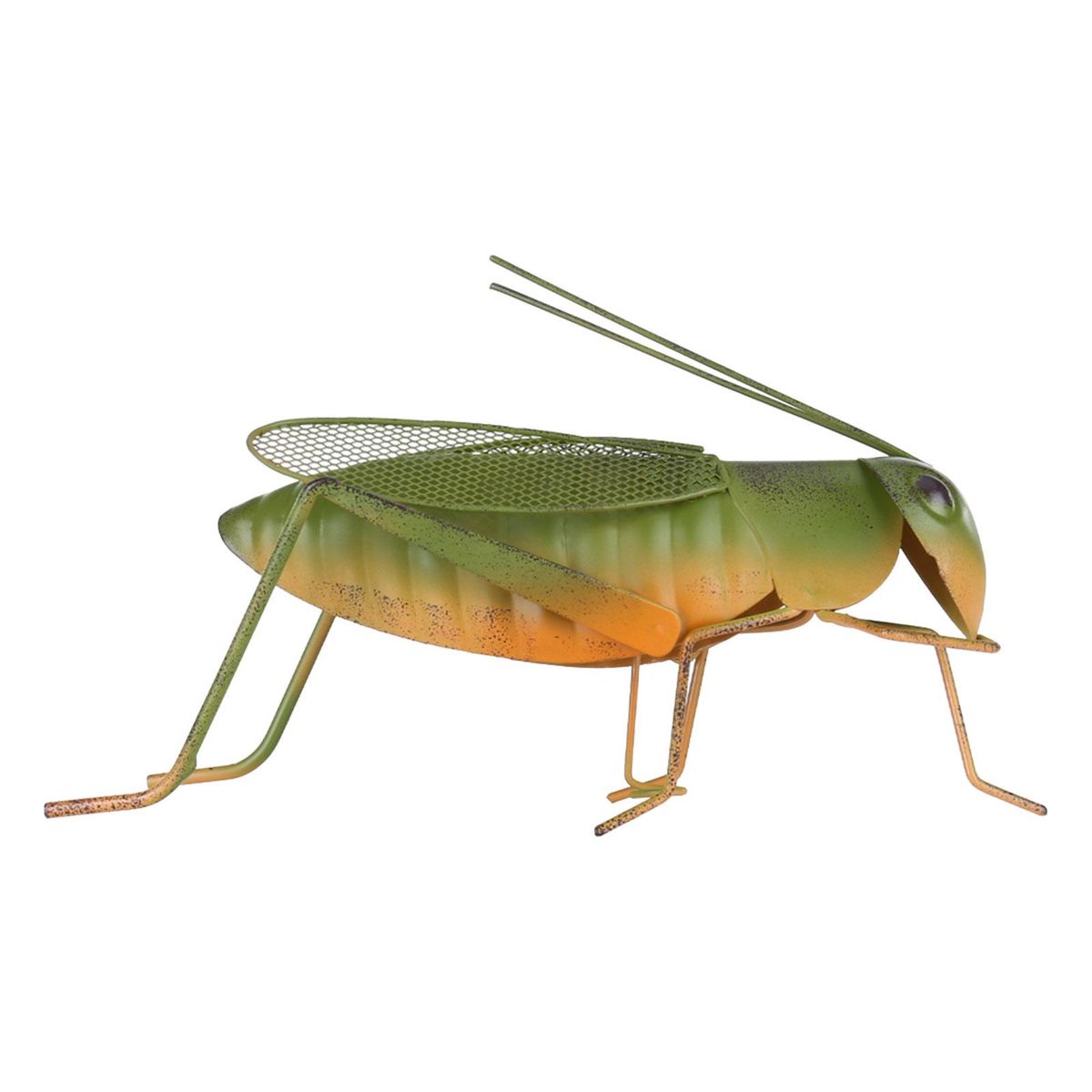 Tooarts Iron Grasshopper Sculpture Animal Wall Decor Handmade Craft Ornament Garden Decoration Photography Prop Package with Nails