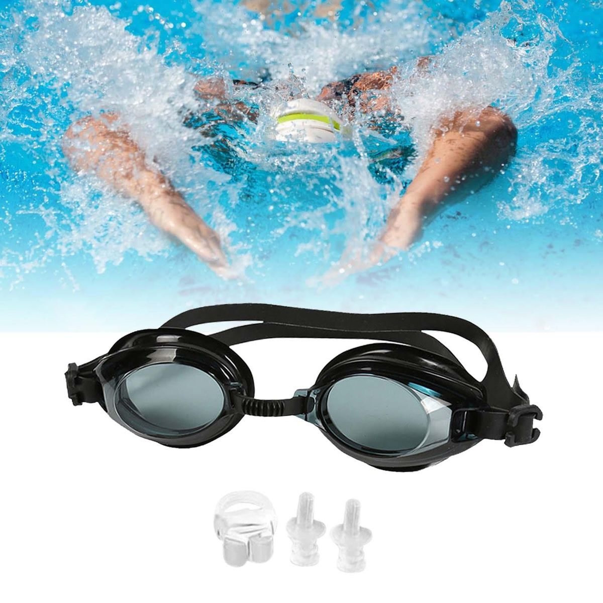 Swimming Goggles Adult Soft Silicone Strap Comfortable
