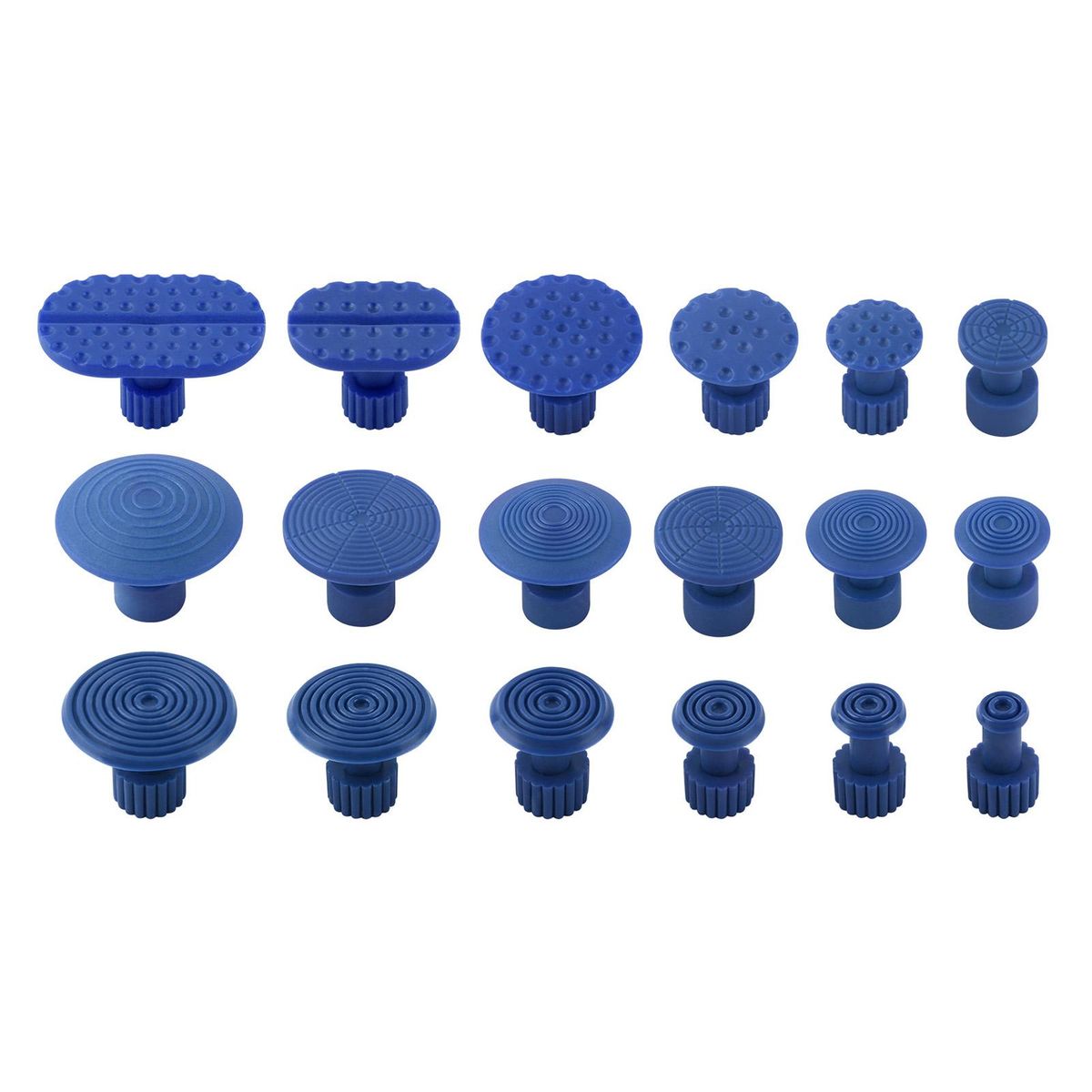 Dent Repair Tool Kit for Car Body Dent Removal 2-in-1 Adjustable T Bar 18pcs Blue Pads 5pcs Black Glue Sticks 5pcs Yellow Glue Sticks 1pcs Yellow Glue Scraper Paintless Dent Repair Tools