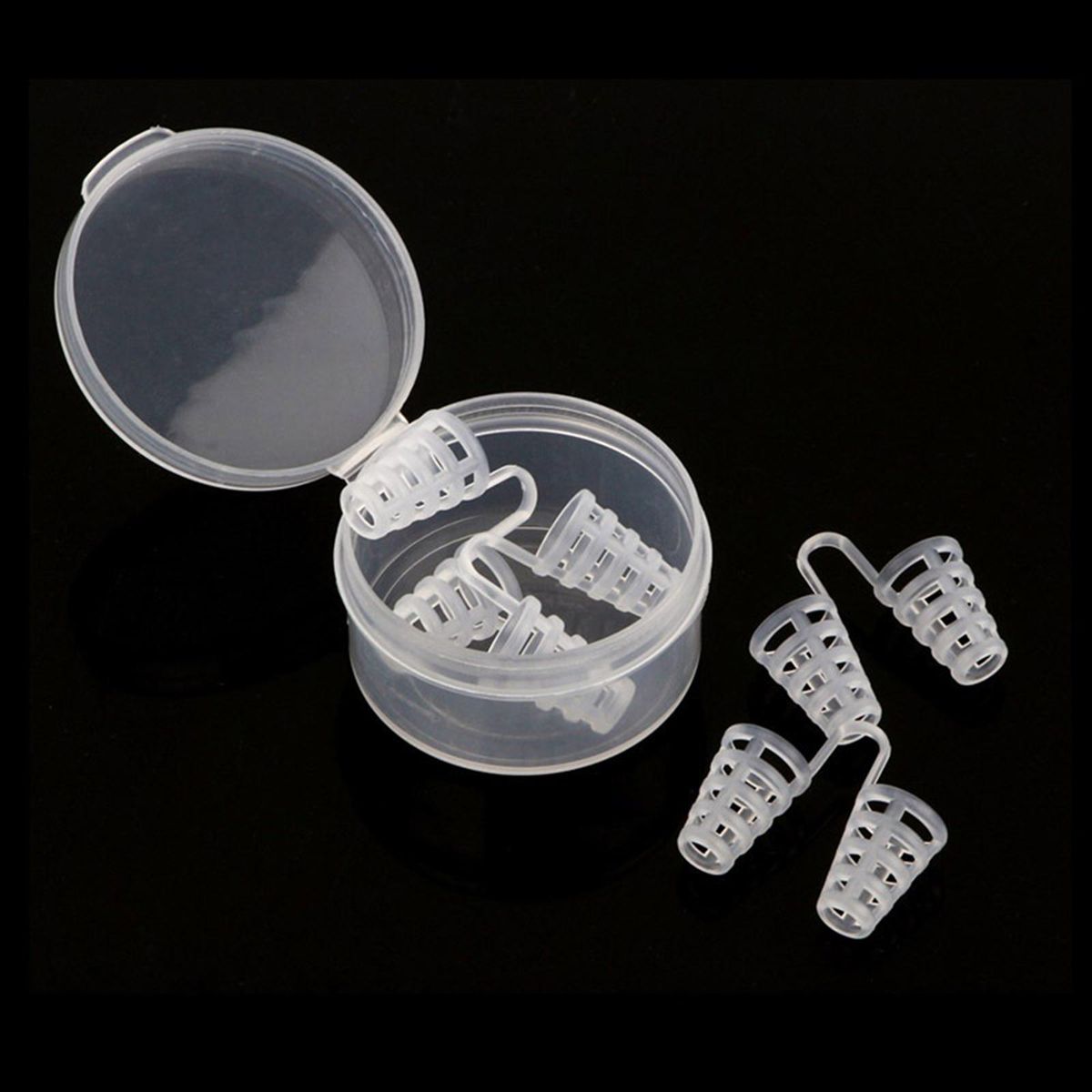 4PCS/Set Anti Snoring Nose Clip Silicone Snoring Solution Device Sleeping Aid Nasal Dilators