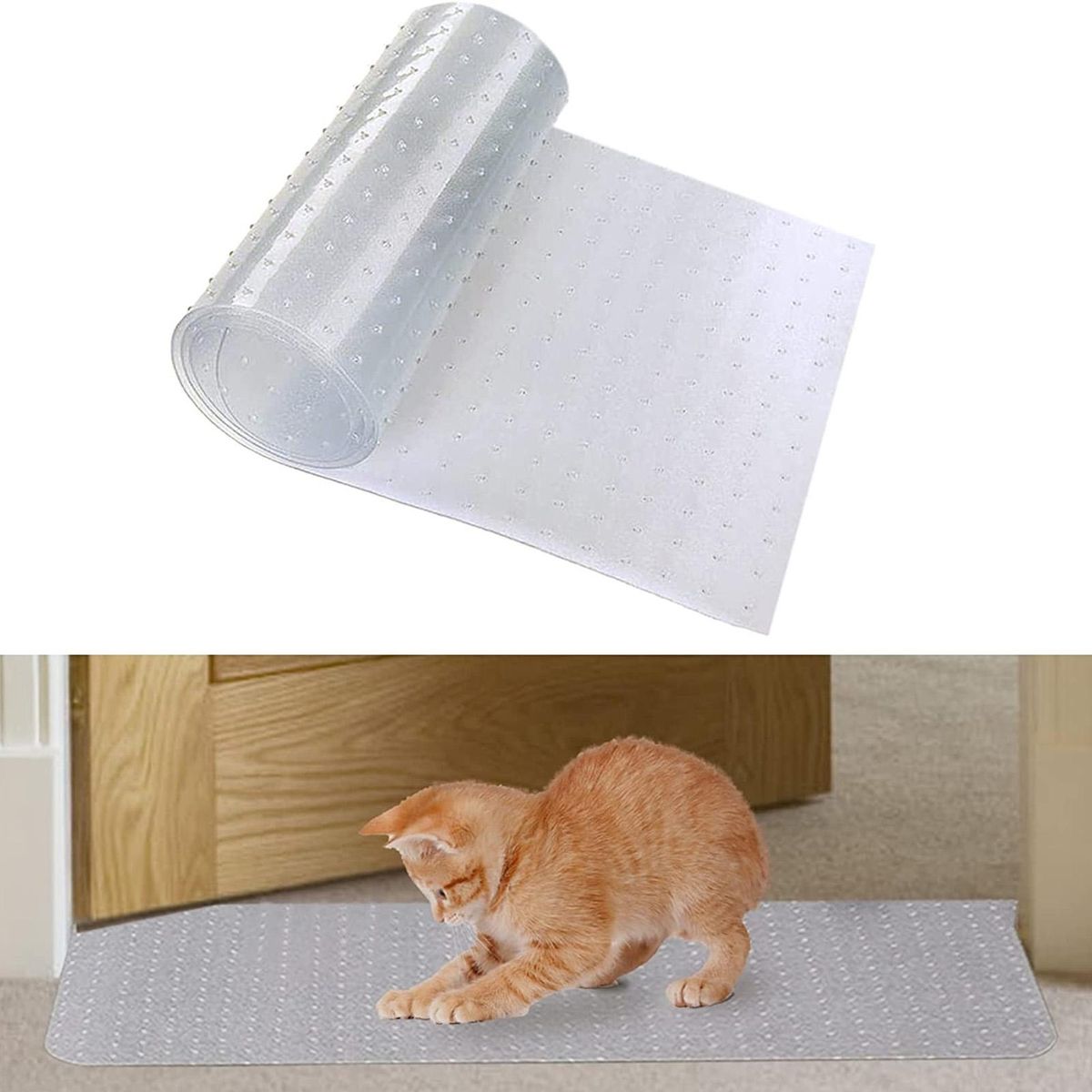Carpet Protective Cover Heavy-Duty Clear Pet Cat Carpet Protector Cover