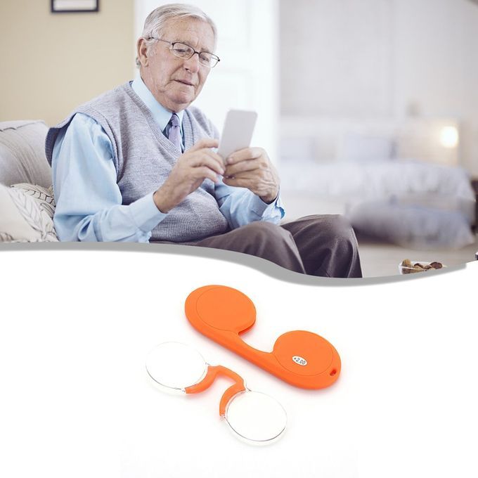 Frameless Presbyopia Gl Es Portable Soft Sili One Nose  Lip Presbyopia Gl Es  Lip Nose Reading Presbyopia Gl Es-Yellow-150°