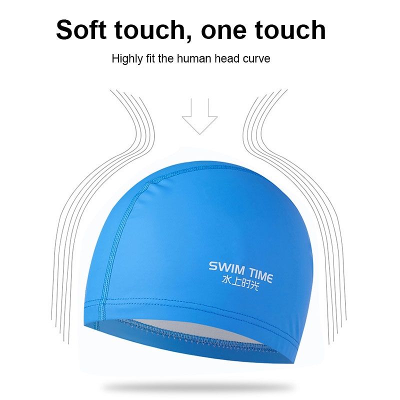 PU Coated Waterproof Enlarged Swimming Cap