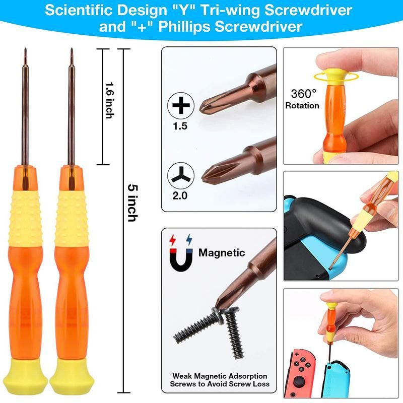 2-Pack for Joycon Joystick Replacement,Analog Thumb Stick Joy Con Repair Kit for Nintendo Switch, with Cross Screwdriver
