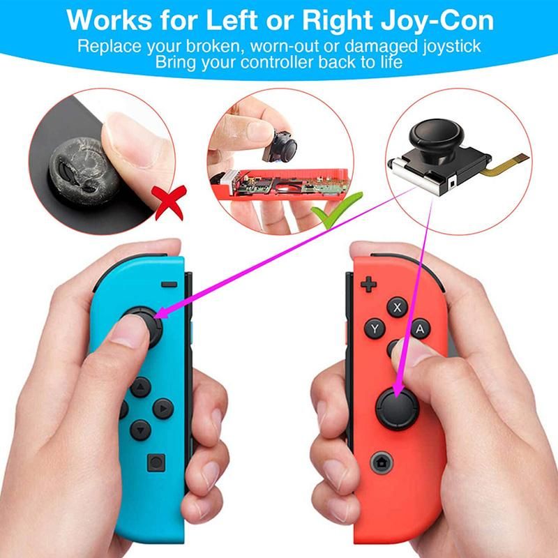 2-Pack for Joycon Joystick Replacement,Analog Thumb Stick Joy Con Repair Kit for Nintendo Switch, with Cross Screwdriver