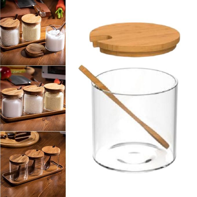 Glass Storage Jar Spices Food Cereal Jar Tea Container For Tea Spice