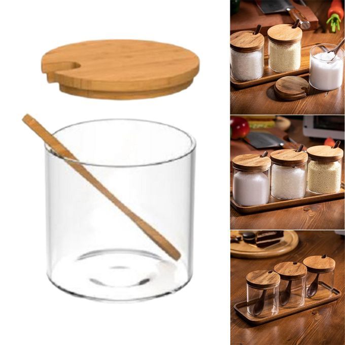 Glass Storage Jar Spices Food Cereal Jar Tea Container For Tea Spice