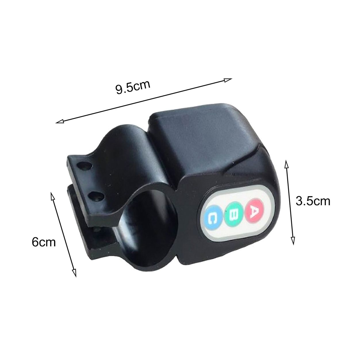 Bicycle Alarm Lock Wireless Anti-theft ABS Remote-Black