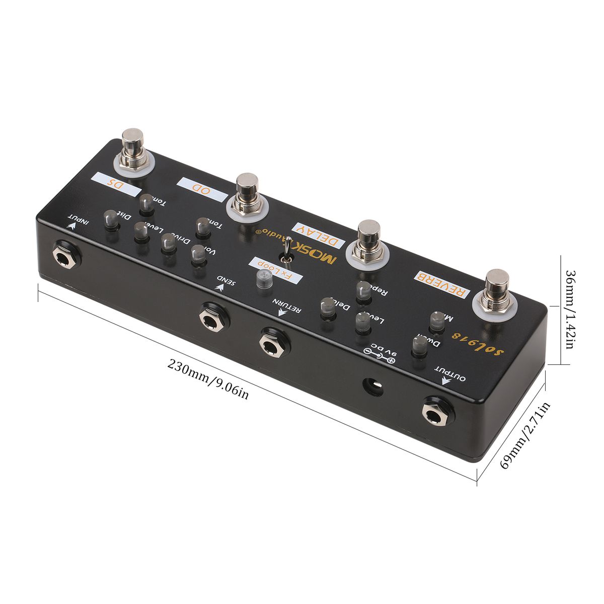 MOSKY Audio SOL918 5-in-1 Multi Effect Pedal Combined Effect