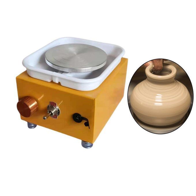 Pottery Wheel Machine Electric Mini With Turntable Tray For Yellow