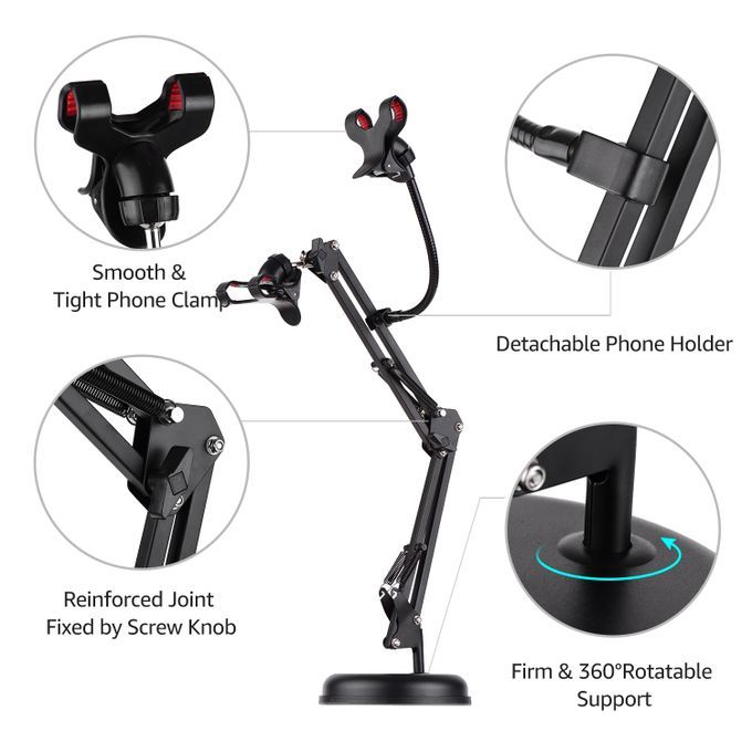 Extendable Cell Phone Holder Table Stand Lazy Bracket 360?