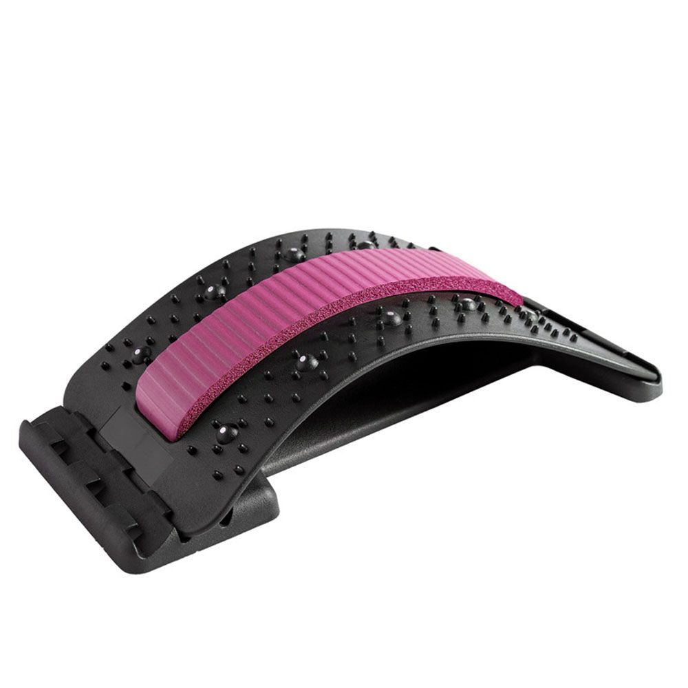 Magnetic Points Massager Lumbar Support Stretcher- Black&Red