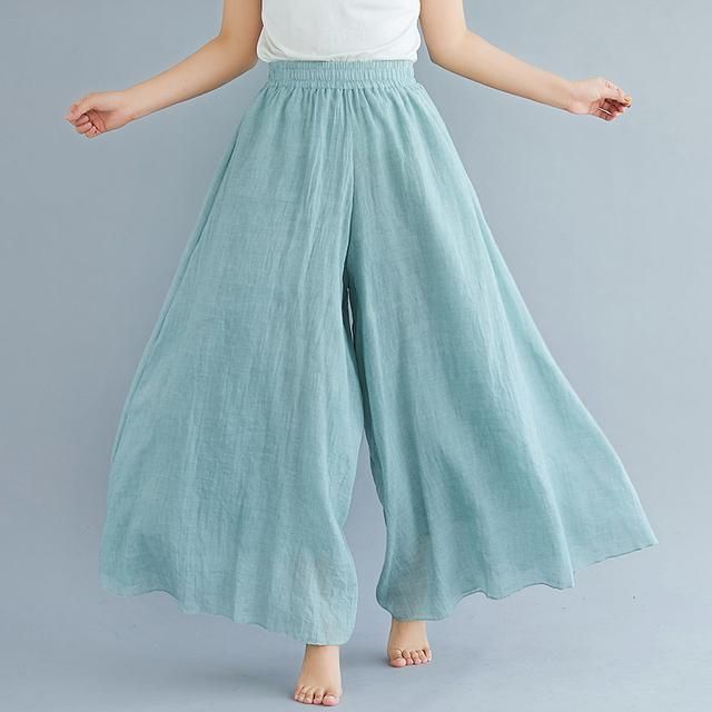 Women's pants Summer chiffon wide leg pants