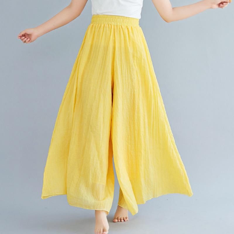 Women's pants Summer chiffon wide leg pants