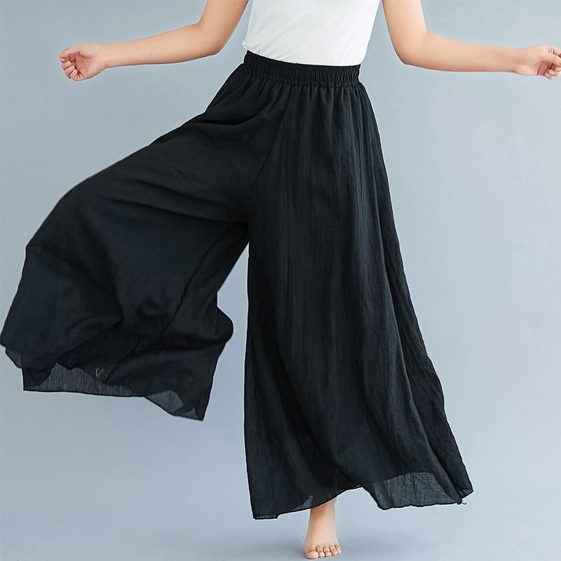 Women's pants Summer chiffon wide leg pants