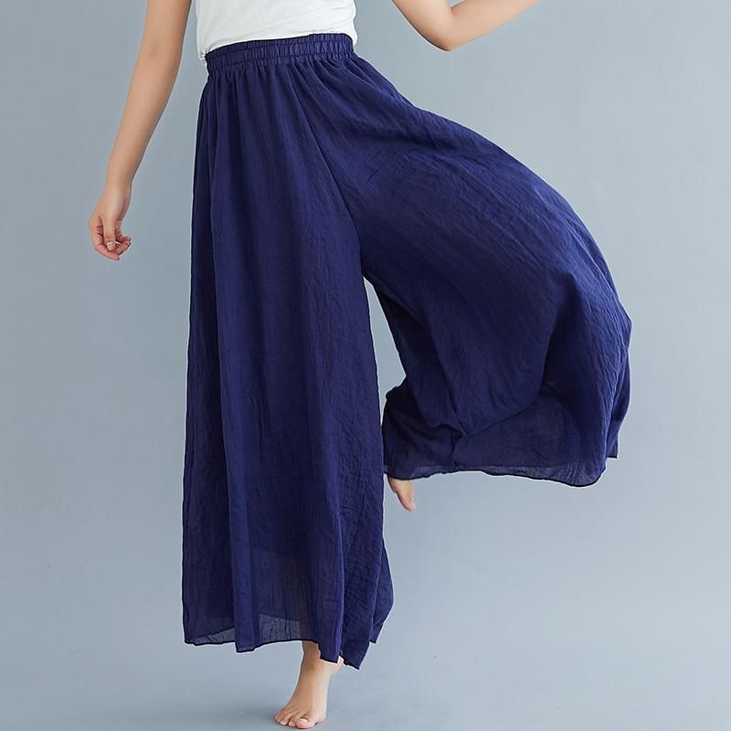 Women's pants Summer chiffon wide leg pants