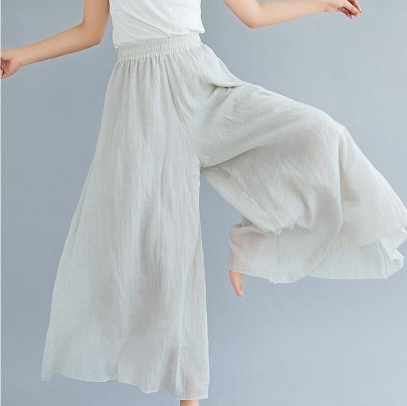 Women's pants Summer chiffon wide leg pants