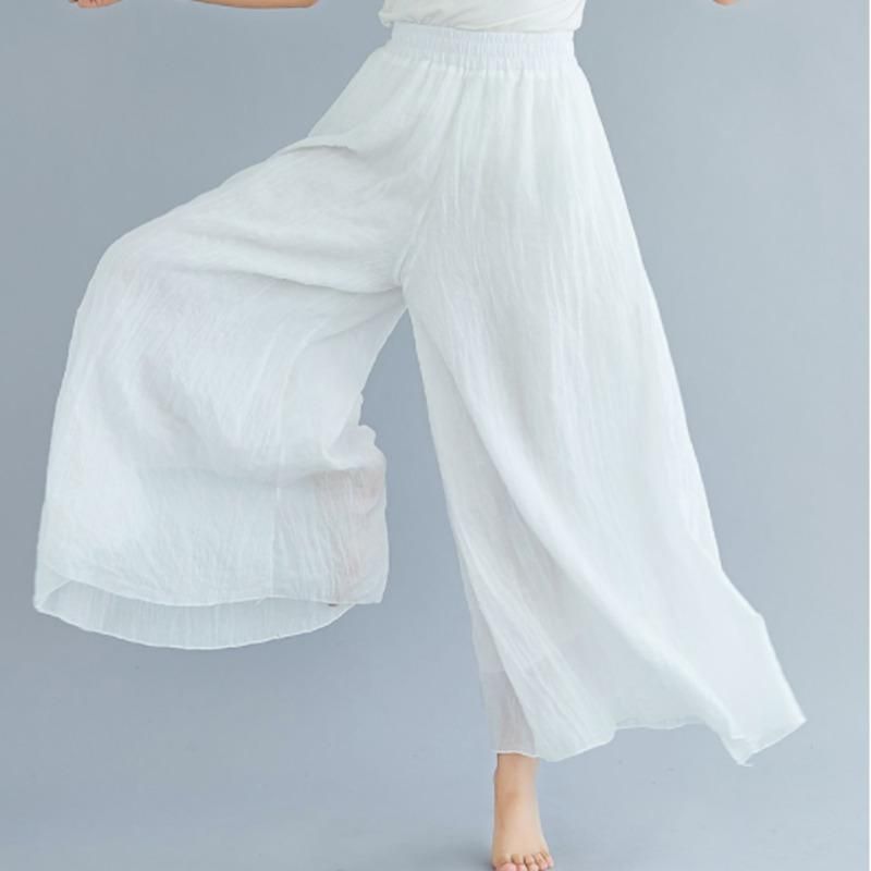 Women's pants Summer chiffon wide leg pants