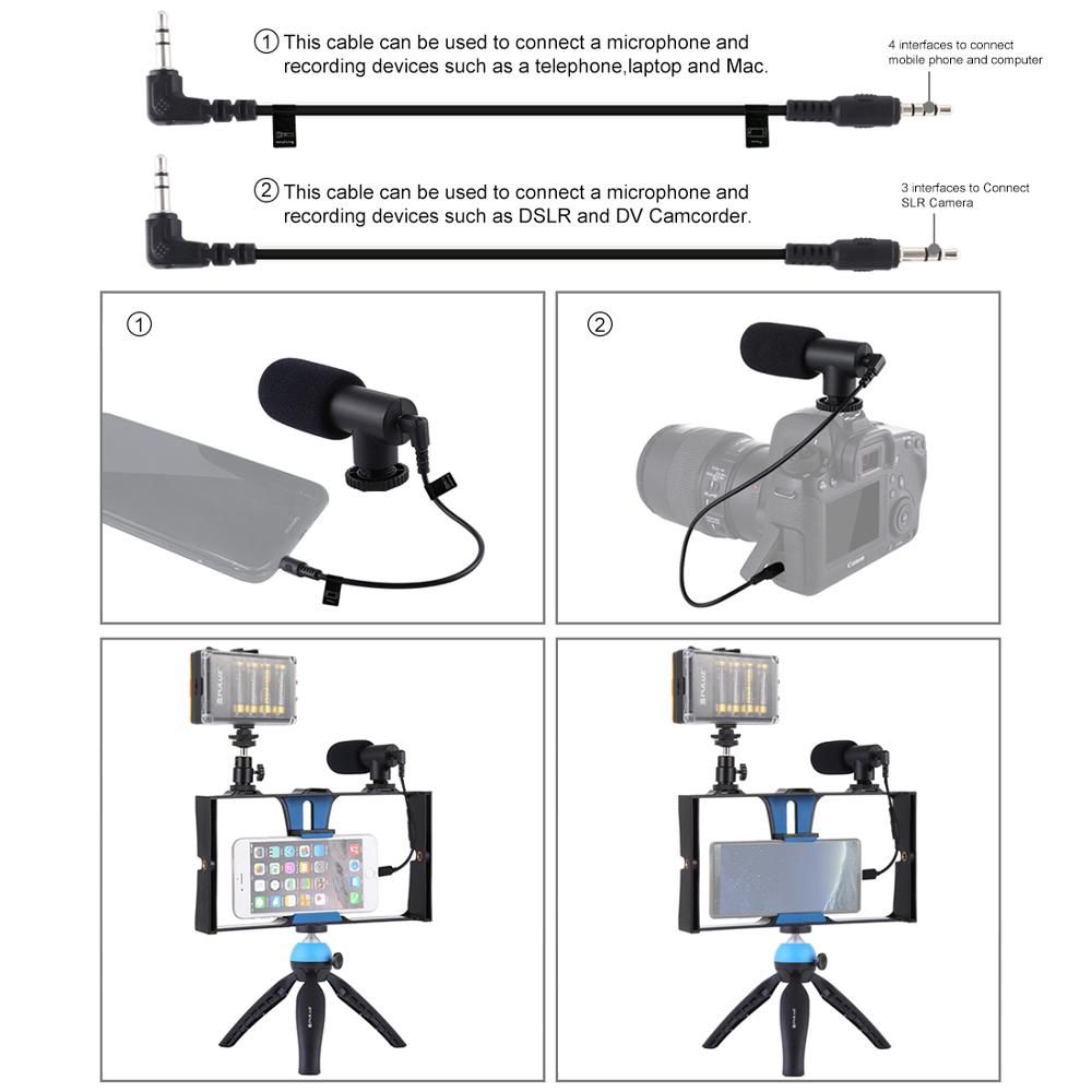 Dual Handheld Filmmaking Recording Vlogging Video Rig Case Stabilizer Film Steady Handle Grip Rig For IPhone ,Smartphones