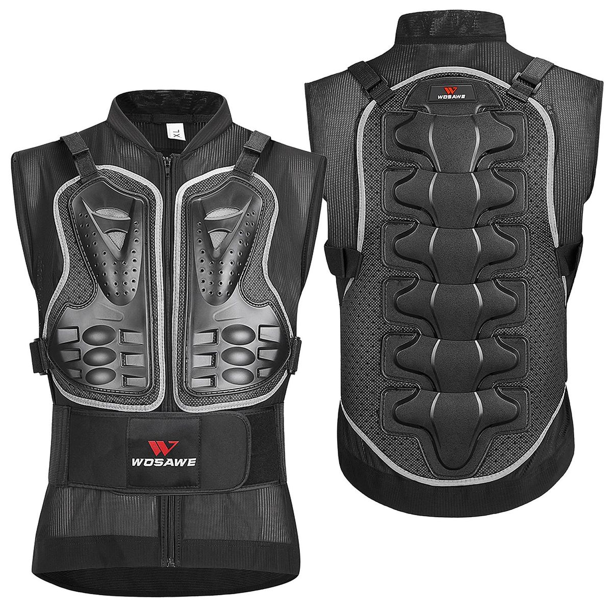 Body Chest Spine Protector Armor Vest for Skiing Skating Motorcycling Mountain Biking