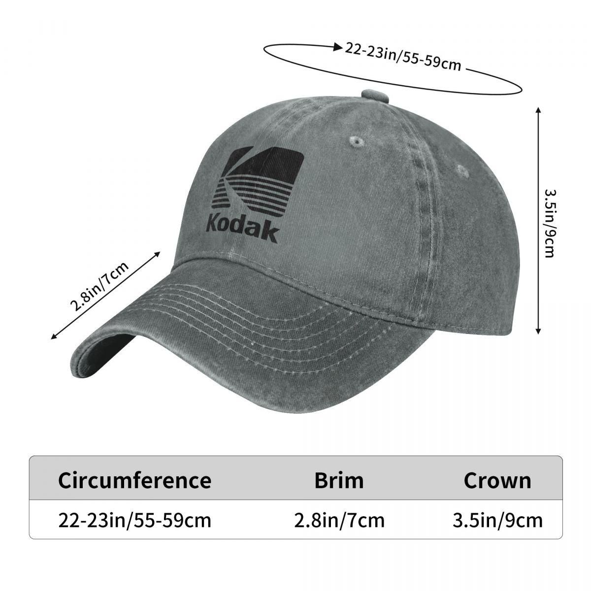 Classic Jeans Kodak Photography Logo Baseball Cap Dad Baseball Hat Snapback
