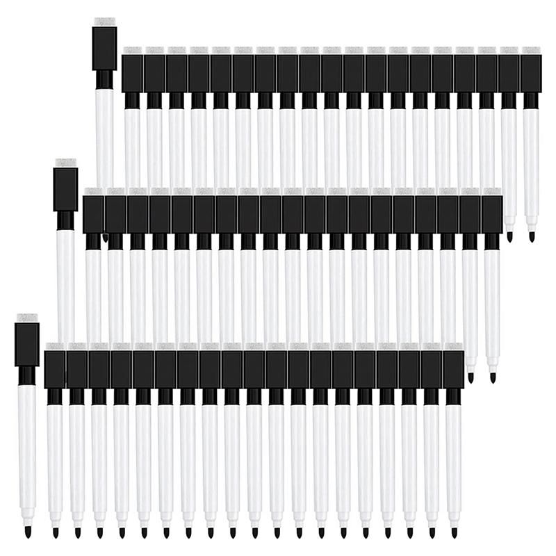 Magnetic Dry Erase Markers Whiteboard Erase Marker with Erasers Cap for School and Office 60 Pieces