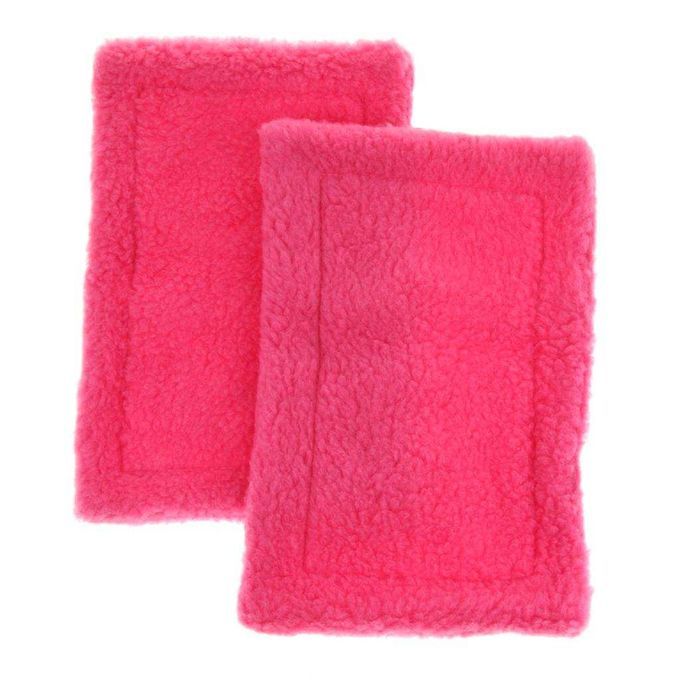 2PCS Cute Animal Rabbit Squirrel Hamster Washable Bed Winter Rose Red