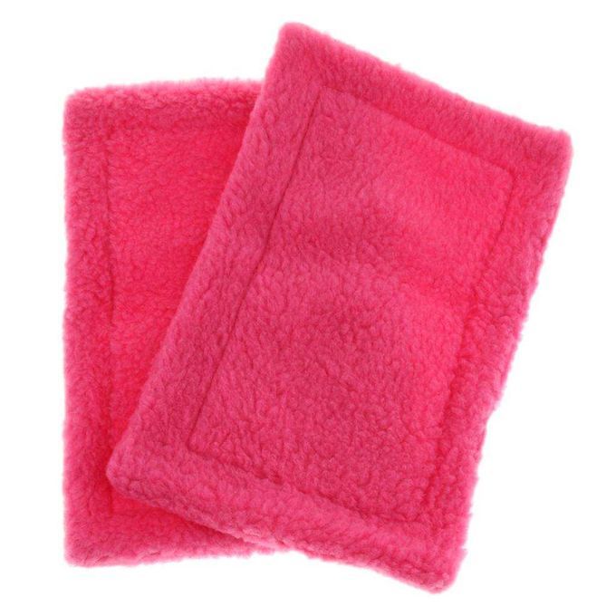 2PCS Cute Animal Rabbit Squirrel Hamster Washable Bed Winter Rose Red