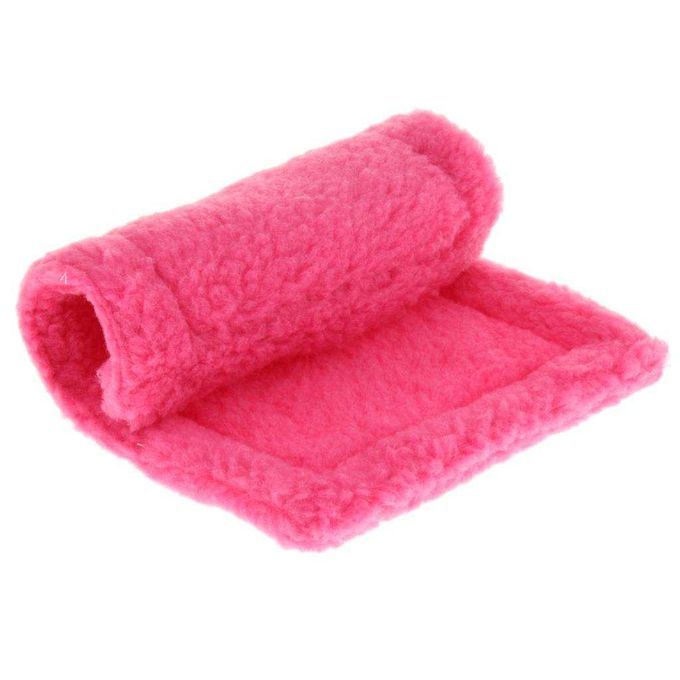2PCS Cute Animal Rabbit Squirrel Hamster Washable Bed Winter Rose Red