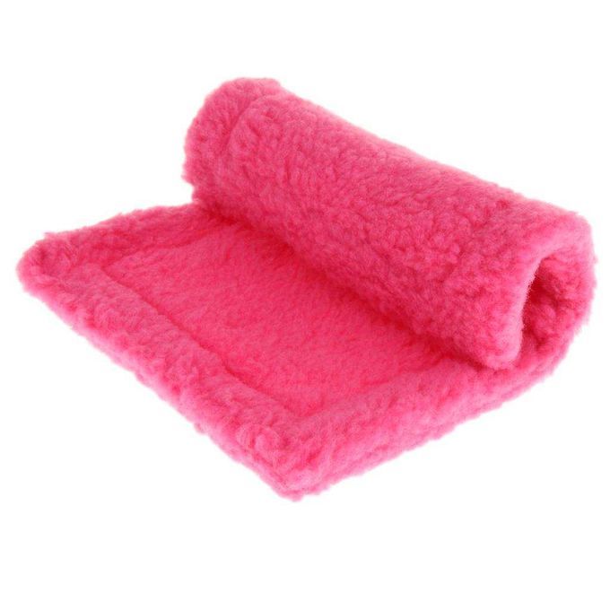 2PCS Cute Animal Rabbit Squirrel Hamster Washable Bed Winter Rose Red