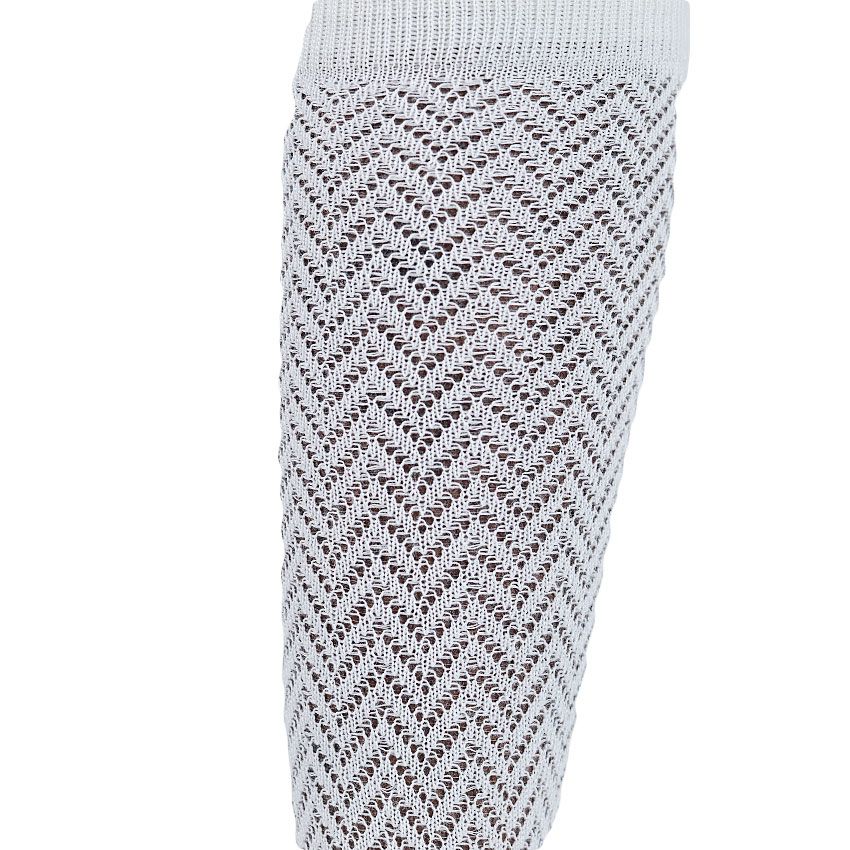 Knee Hi Non-binding Crew White Socks