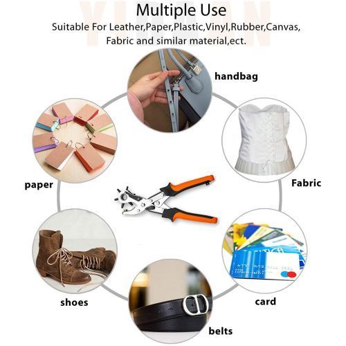 Hole Puncher Round Holes Professional Leather Hole Punch Tool For Belts Watch Shoe Bag Strap
